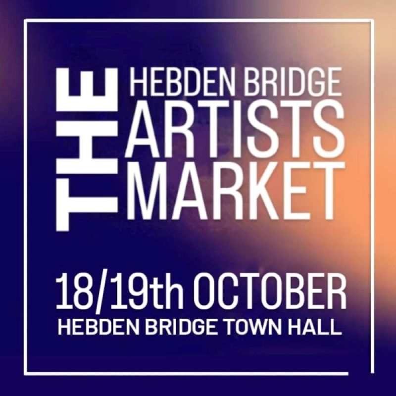 2025 October the Hebden Bridge Artists Market in Hebden Bridge Town Hall
